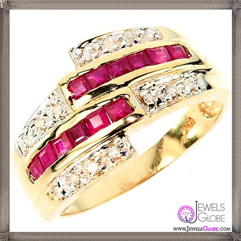 BIG gold real diamond and ruby ring