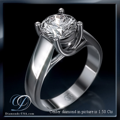 Dipped Tiffany Lucida replica solitaire diamond engagement ring