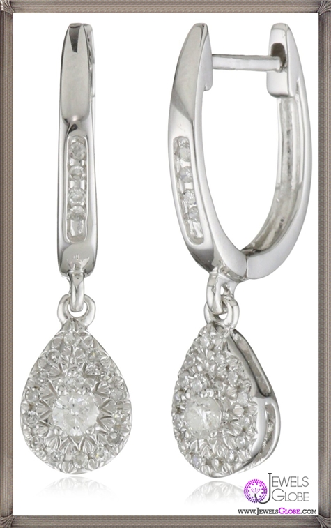 Kobelli J'adore Round Diamond Fashion Drop Earrings