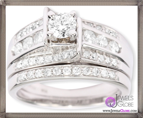 Kobelli Je t'aime Round Diamond Wedding Ring Sets