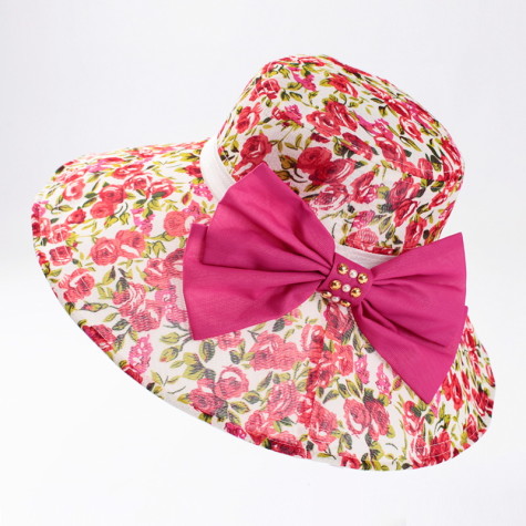 Sun-hat-female-summer-beach-bow-large-brim-sunbonnet-gm017