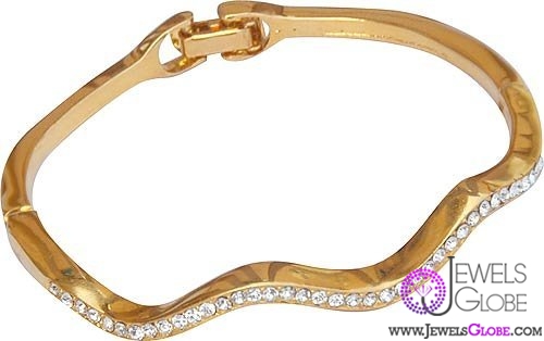 Link Bracelets Gold and Cubic Zirconia for Women