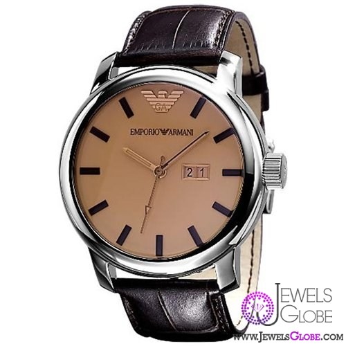 leather armani watches for men