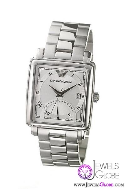 silver armani watches emporio