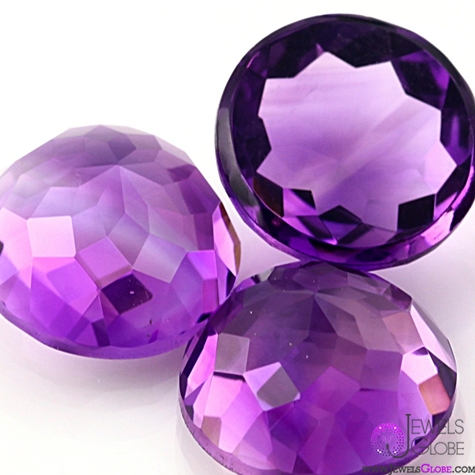 Amethyst (Brazilian) Cabochon 10mm Rose Cut Round