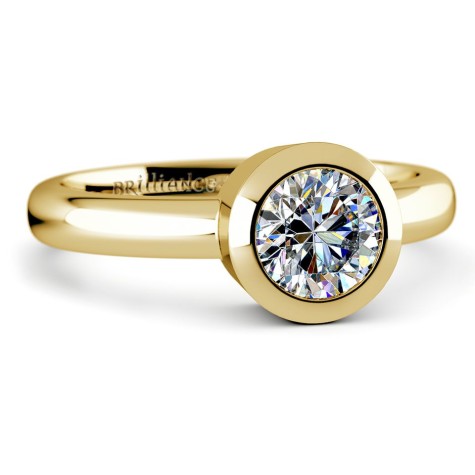 Bezel-Solitaire-Ring-in-Yellow-Gold