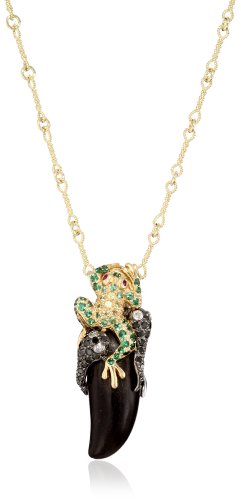 Borgioni Frog Ebony Wood Horn Necklace