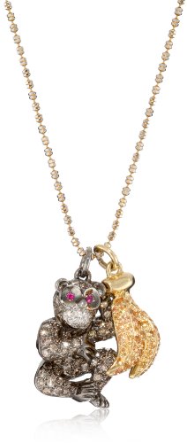 Borgioni Monkey and Banana Charm Necklace