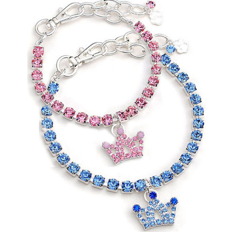 Crystal Dog Necklace CC027M Doggie Jewelry Collar Crown