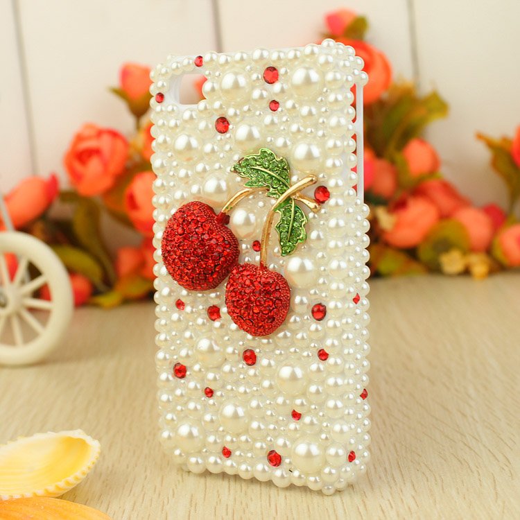 Free-shipping-Rhinestone-Crystal-Diamond-3D-Hard-mobile-phone-Case-Cover-for-iphone4-4s-white-beads