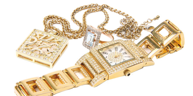 Gold diamond watch