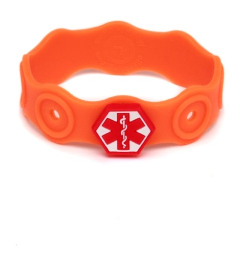 JB001 orange jelly button bracelet