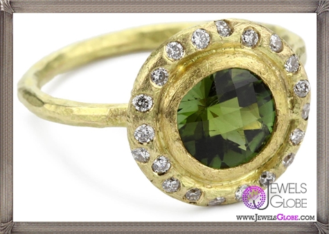 Julieli Metaform 18k Gold Tourmaline and Diamond Mix and Match Ring