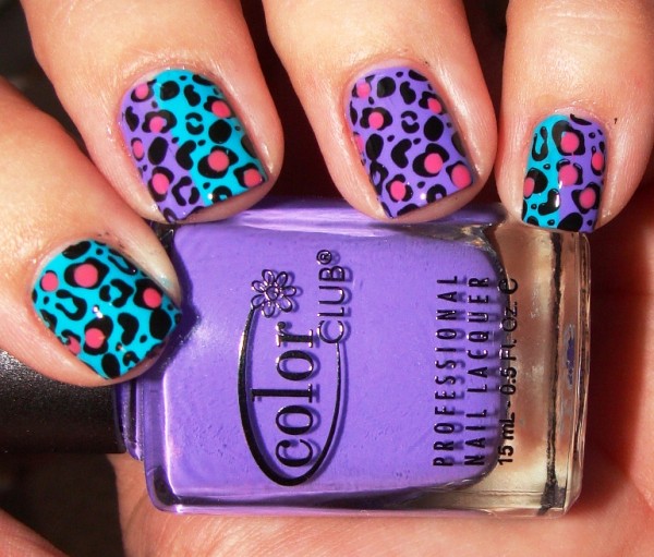 Pink-White-Cheetah-Cute-Nail-Designs-for-Short-Nails