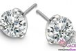 Platinum and diamond stud earrings from Michael Bondanza