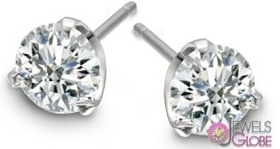 Platinum and diamond stud earrings from Michael Bondanza