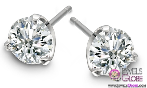 Platinum and diamond stud earrings from Michael Bondanza