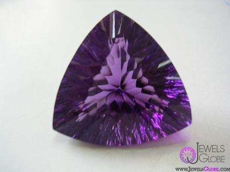 amethyst concave cut trilion