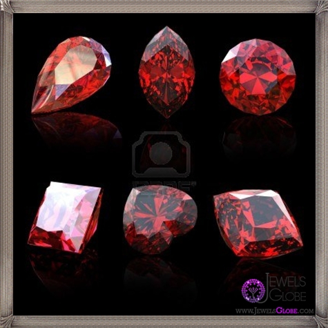 garnet gems diferent shapes