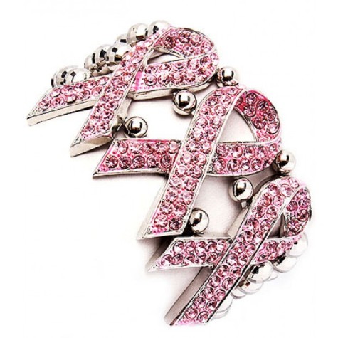 pink_ribbon_stretch_bracelet_crystal_cz_studs_silver_plated_metal_casting